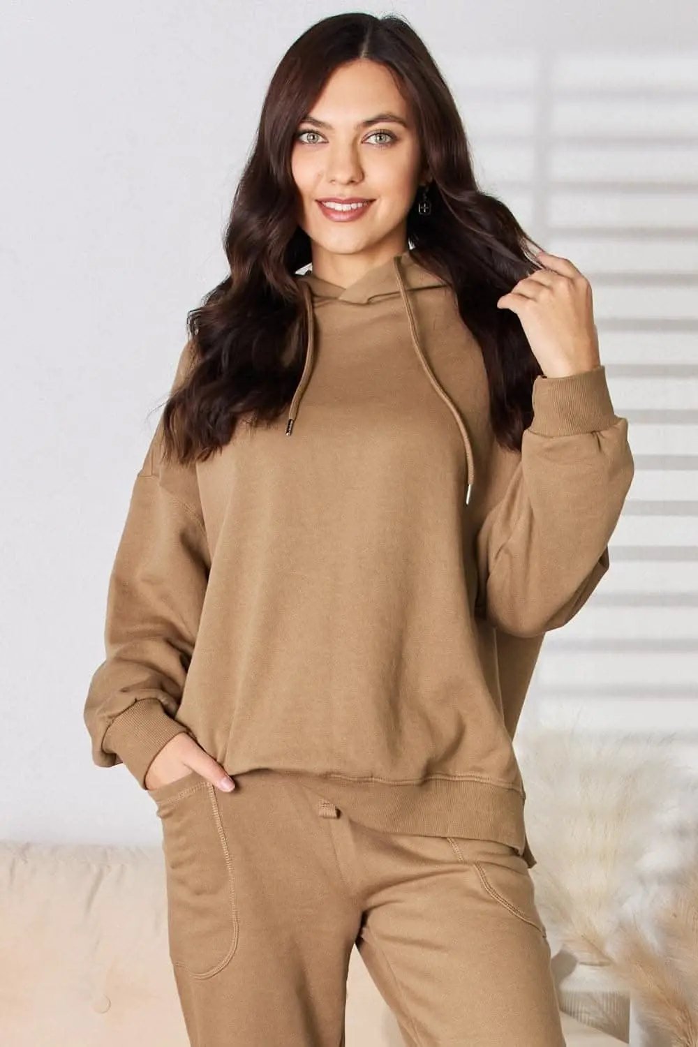 Risen cozy drop shoulder hoodie - Love Salve